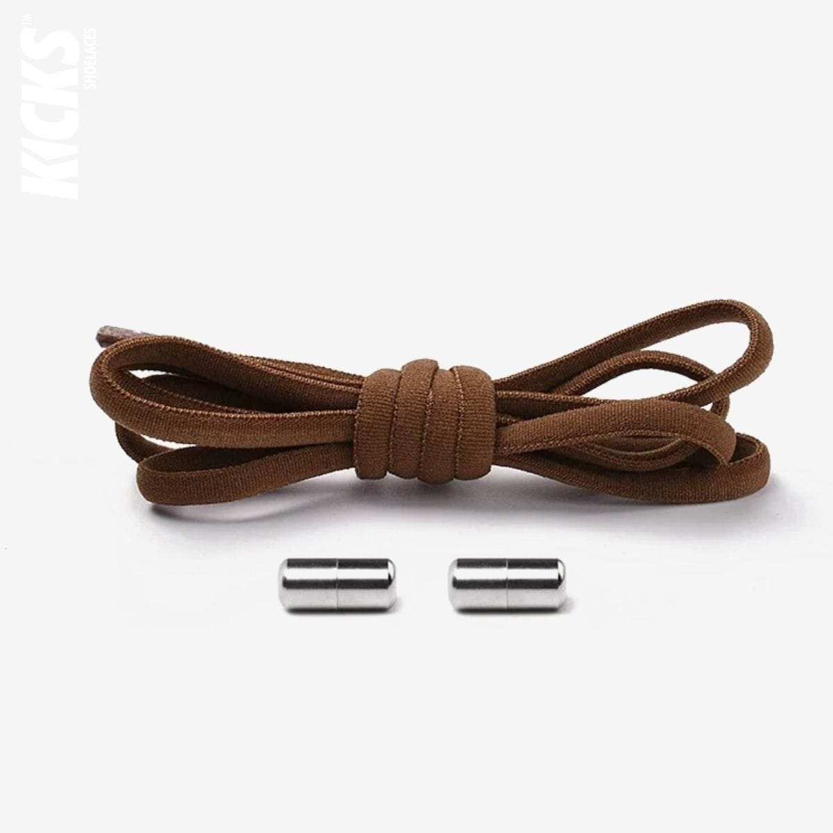 brown-kids-elastic-no-tie-shoe-laces-for-sneakers-by-kicks-shoelaces