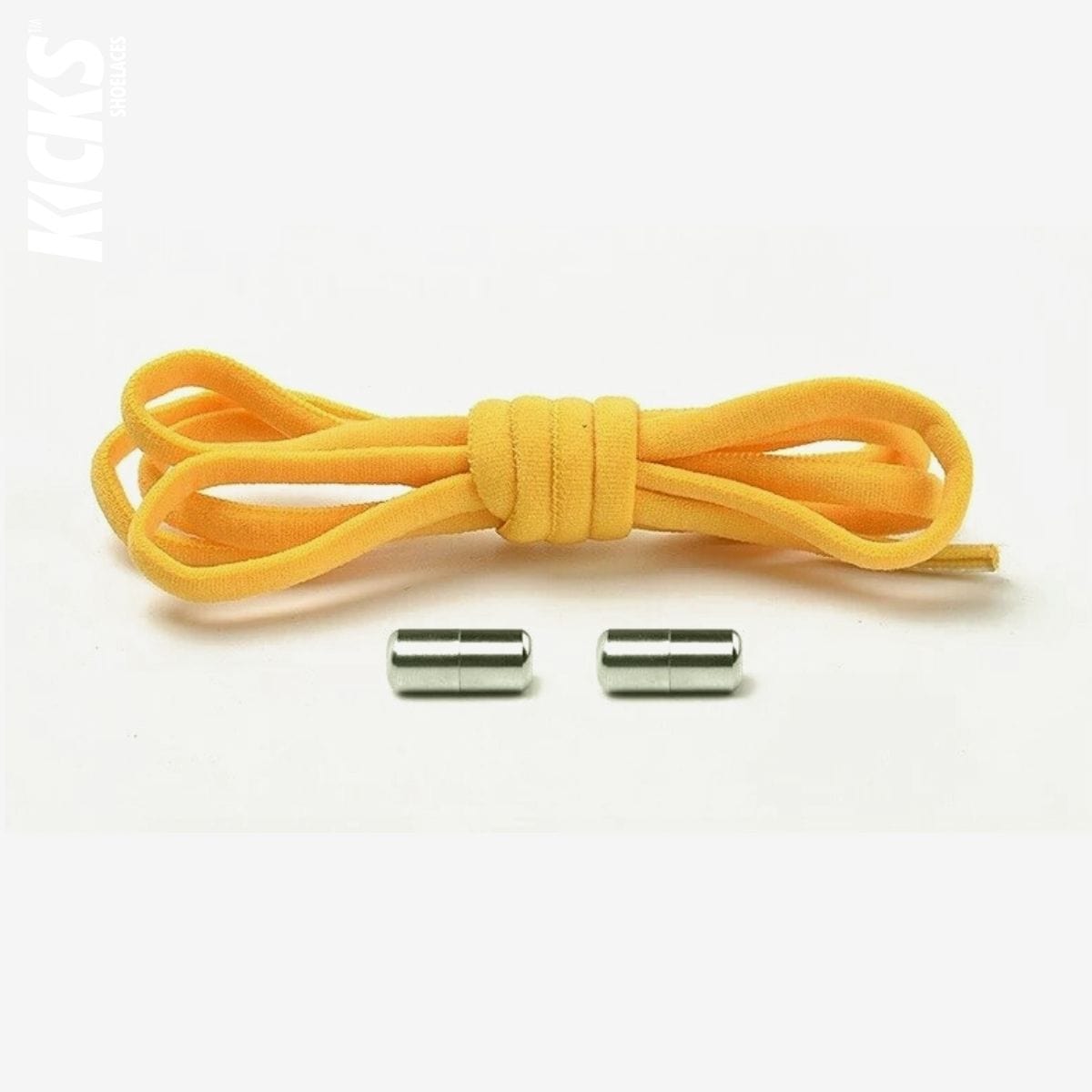 golden-yellow-kids-elastic-no-tie-shoe-laces-for-sneakers-by-kicks-shoelaces