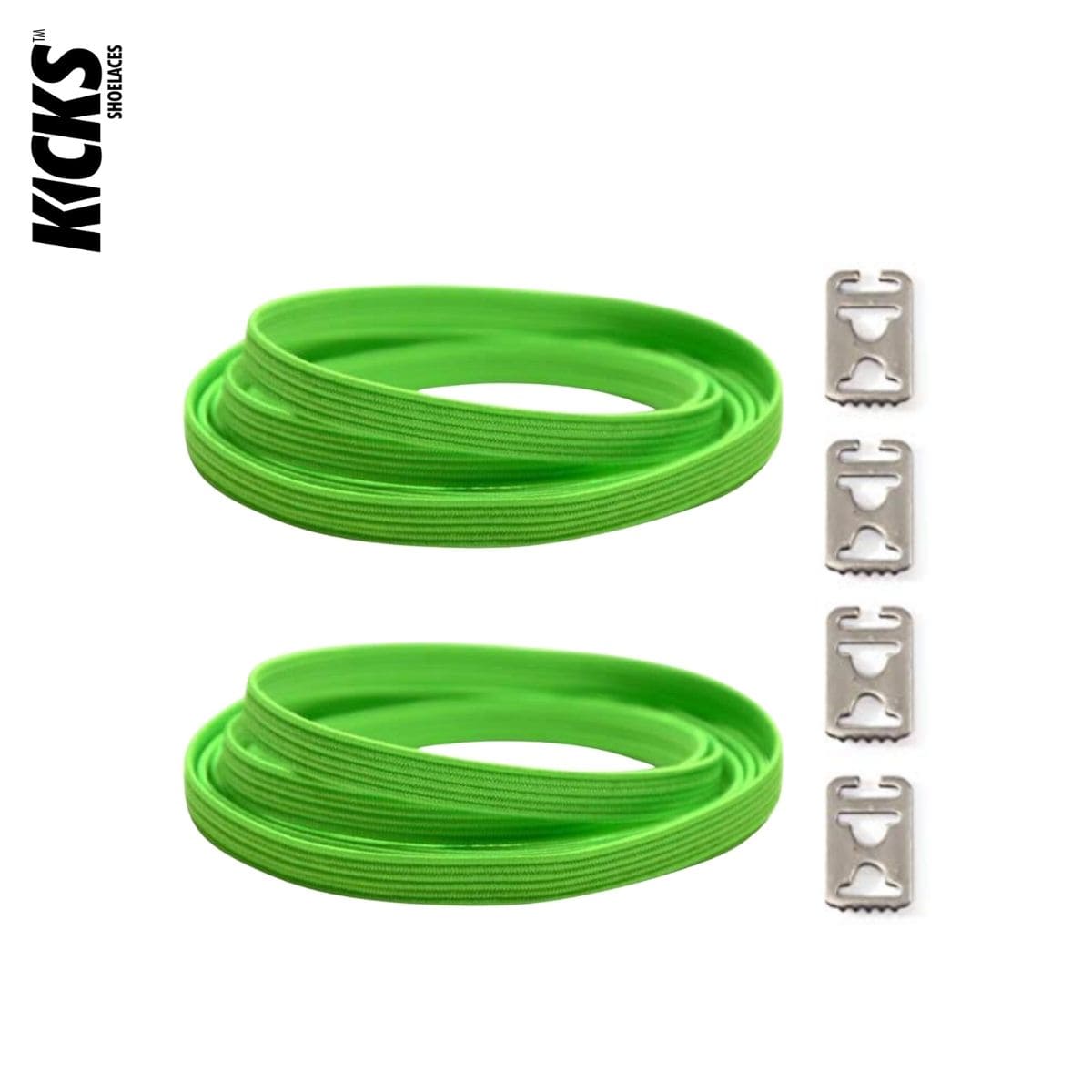 Replacement for Shoe Laces Green No-Tie Shoelaces