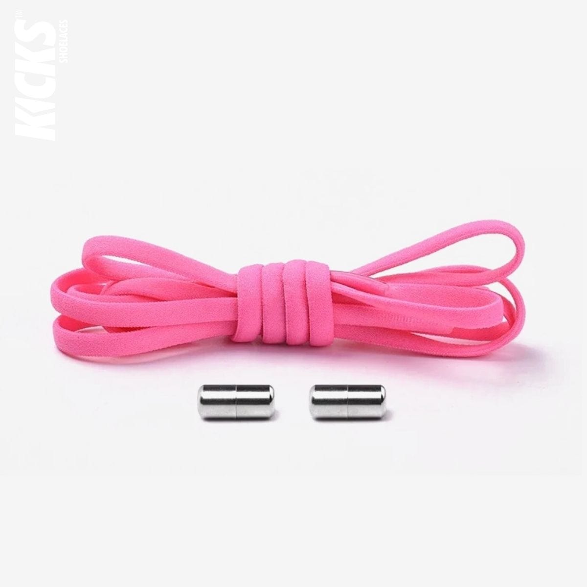 Round No-Tie Shoelaces | Hot Pink Laces – Kicks Shoelaces