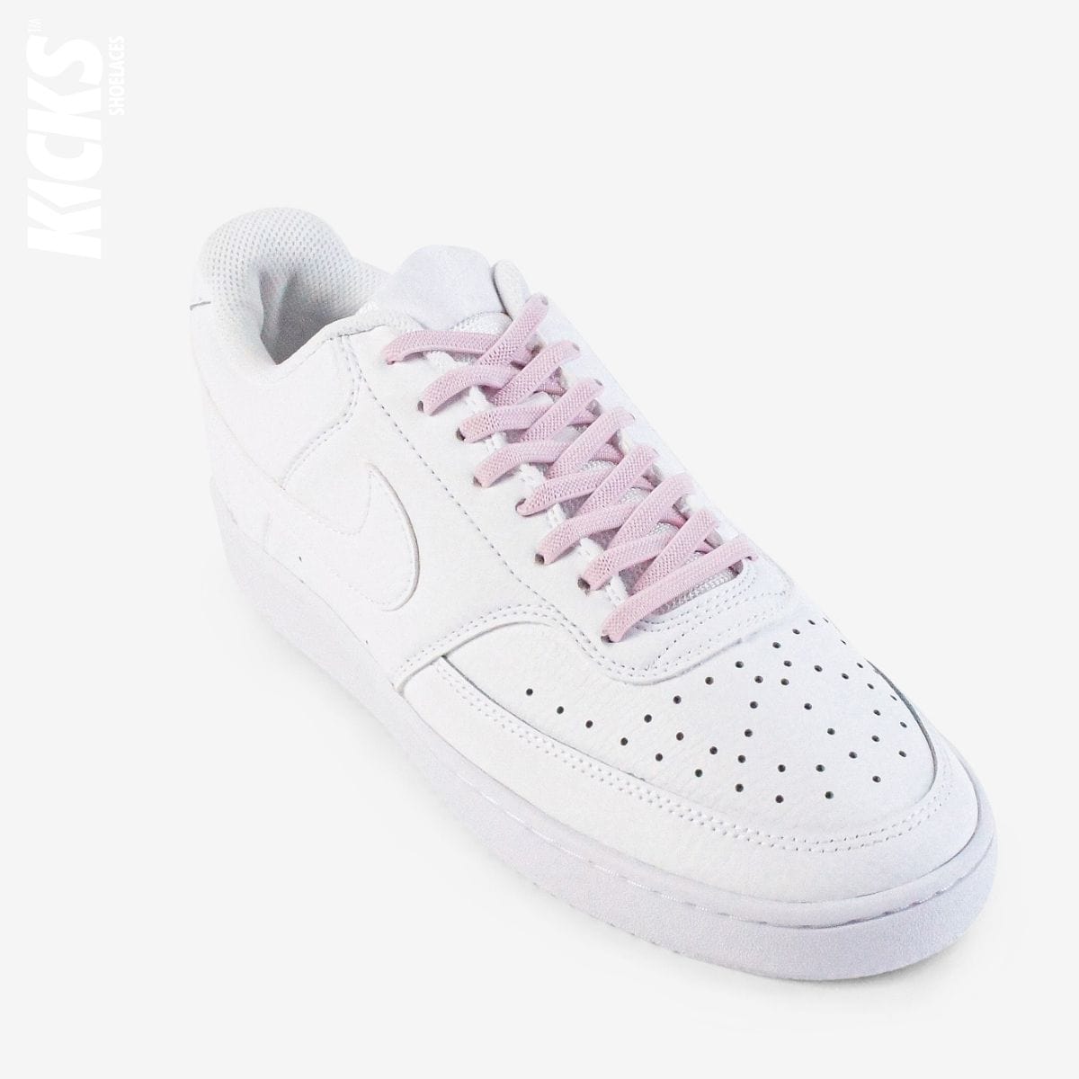 no-tie-shoelaces-with-pink-laces-on-nike-white-sneakers-by-kicks-shoelaces