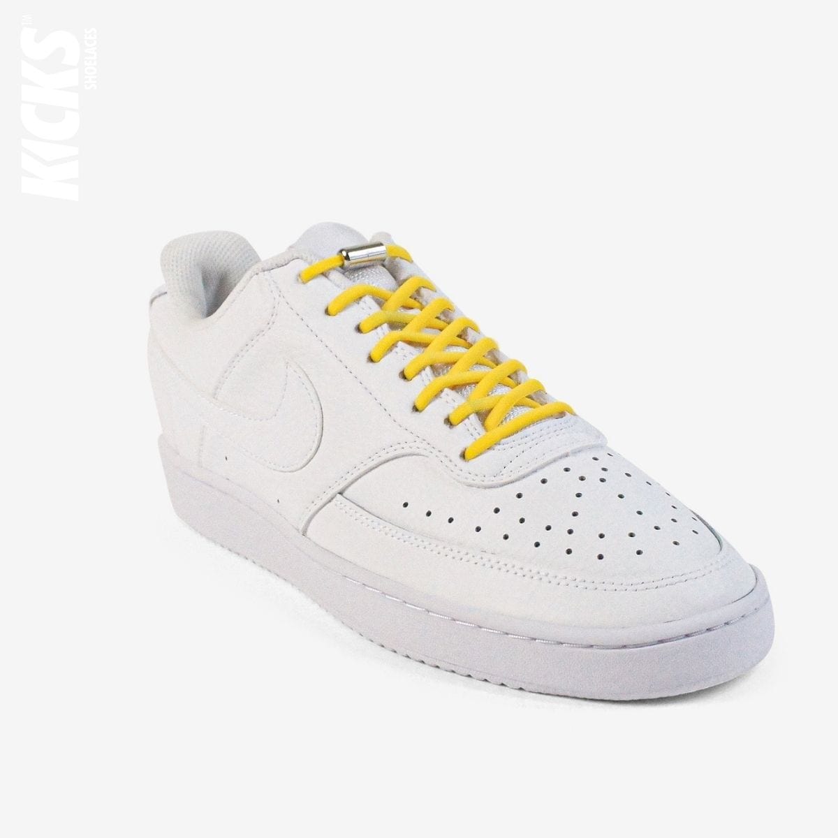 round-no-tie-shoelaces-with-golden-yellow-laces-on-nike-white-sneakers-by-kicks-shoelaces