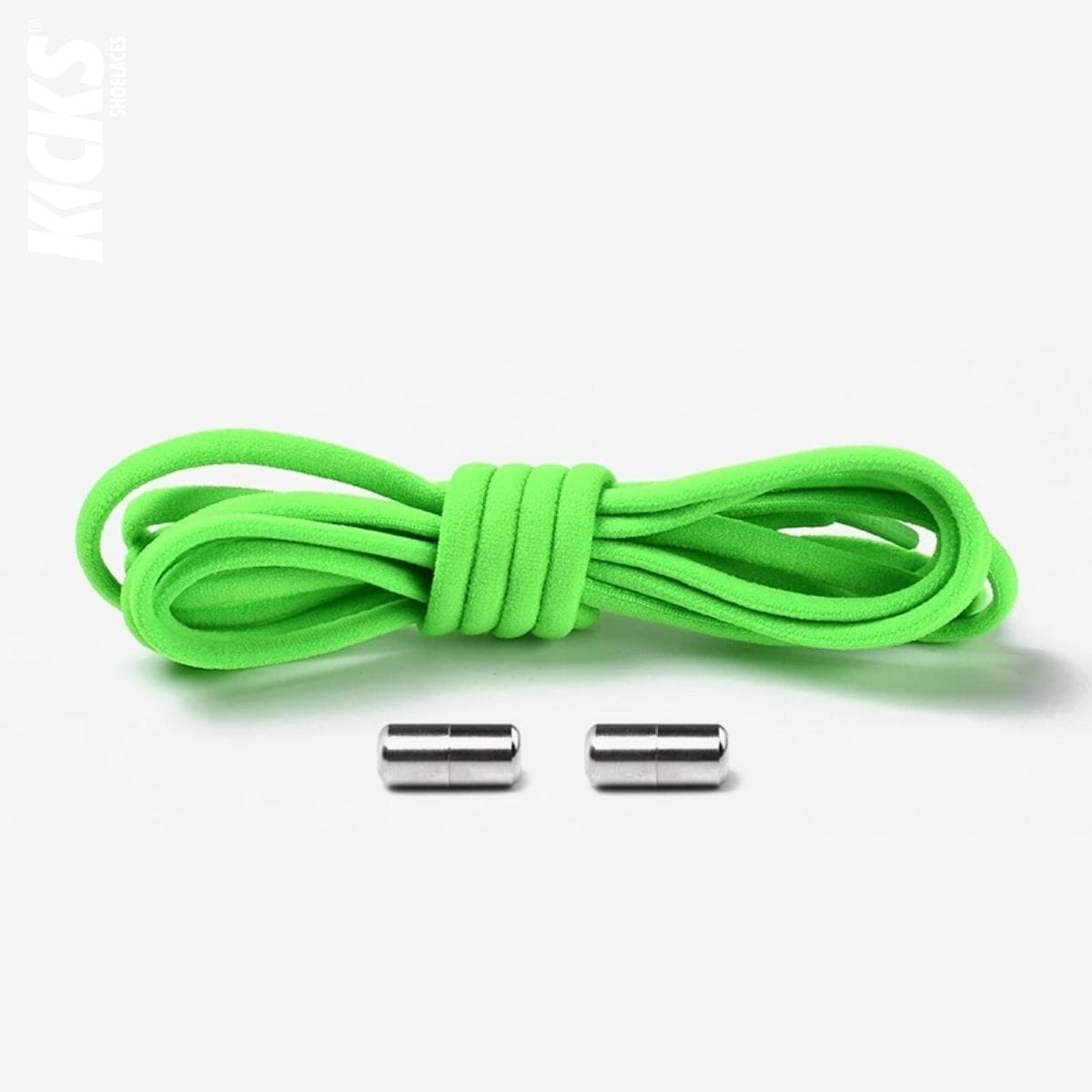 bright-green-kids-elastic-no-tie-shoe-laces-for-sneakers-by-kicks-shoelaces