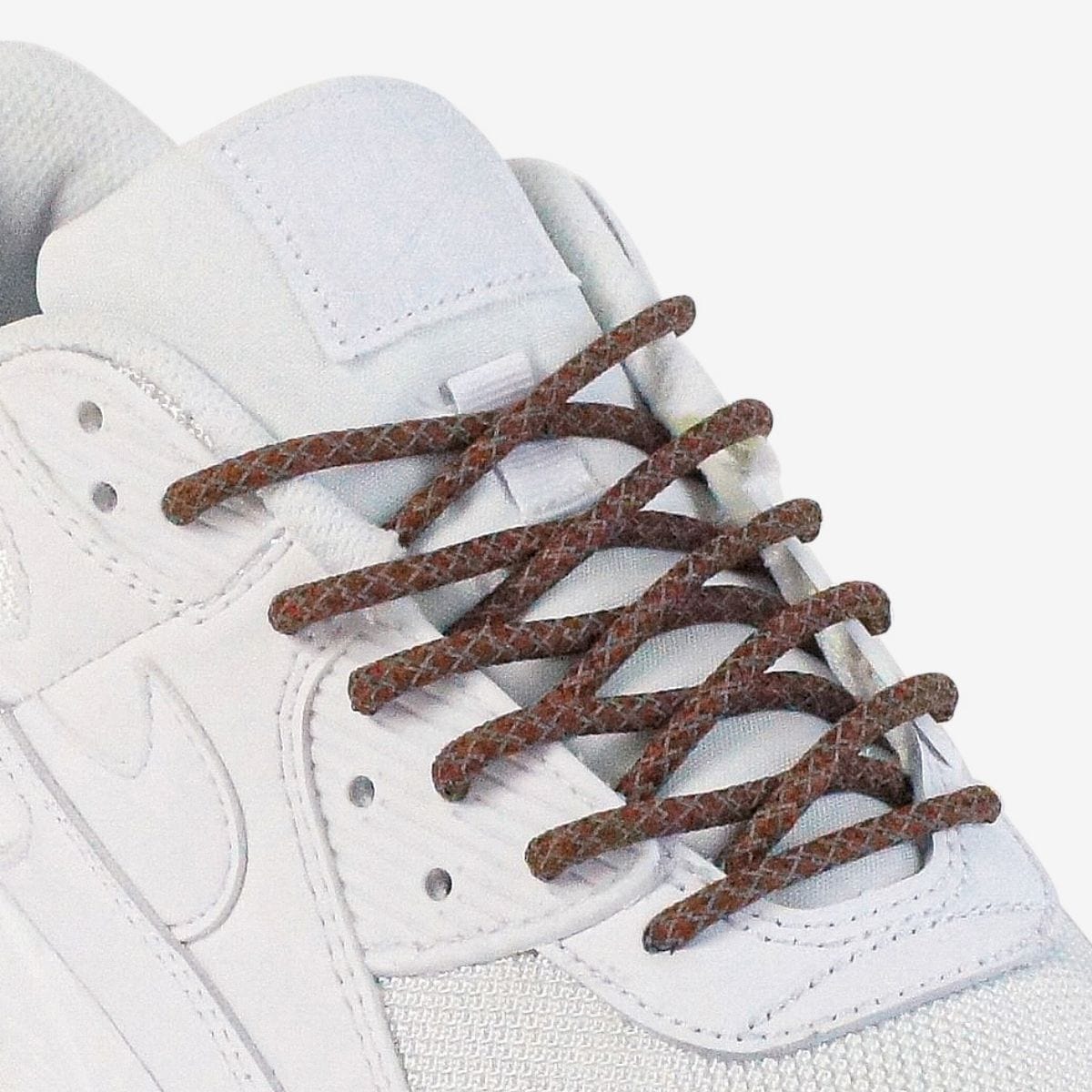 custom-color-shoelaces-on-white-sneakers-with-reflective-coffee-laces