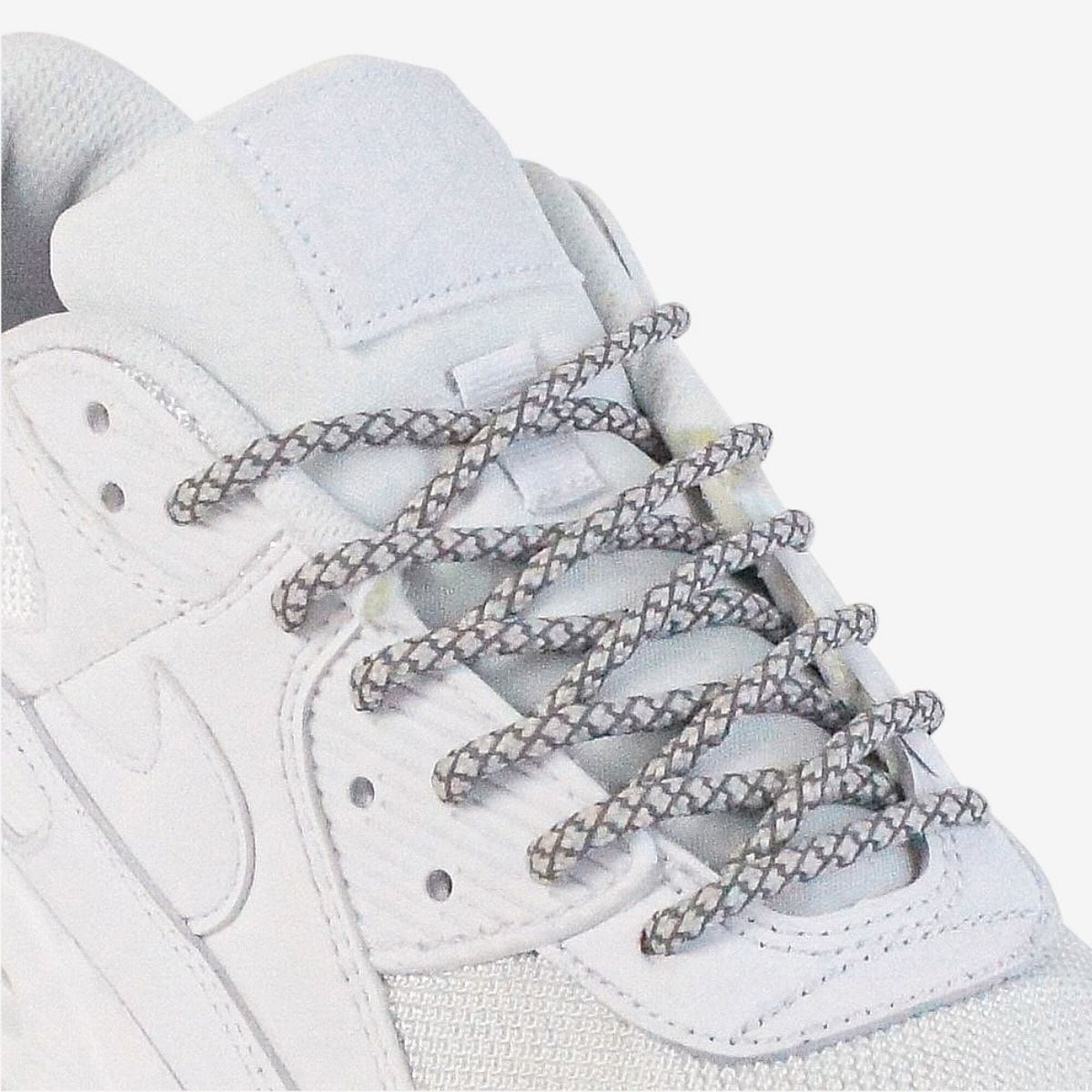 custom-color-shoelaces-on-white-sneakers-with-reflective-grey-laces