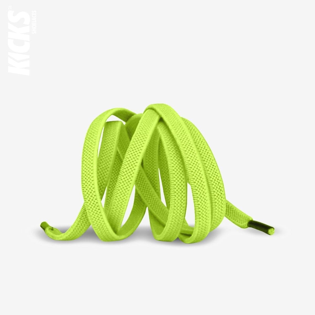 fluorescent-green-no-tie-shoe-laces-on-nike-white-sneakers-by-kicks-shoelaces