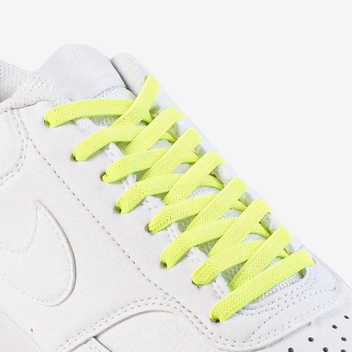kids-no-tie-shoelaces-with-fluorescent-green-laces-on-nike-white-sneakers-by-kicks-shoelaces