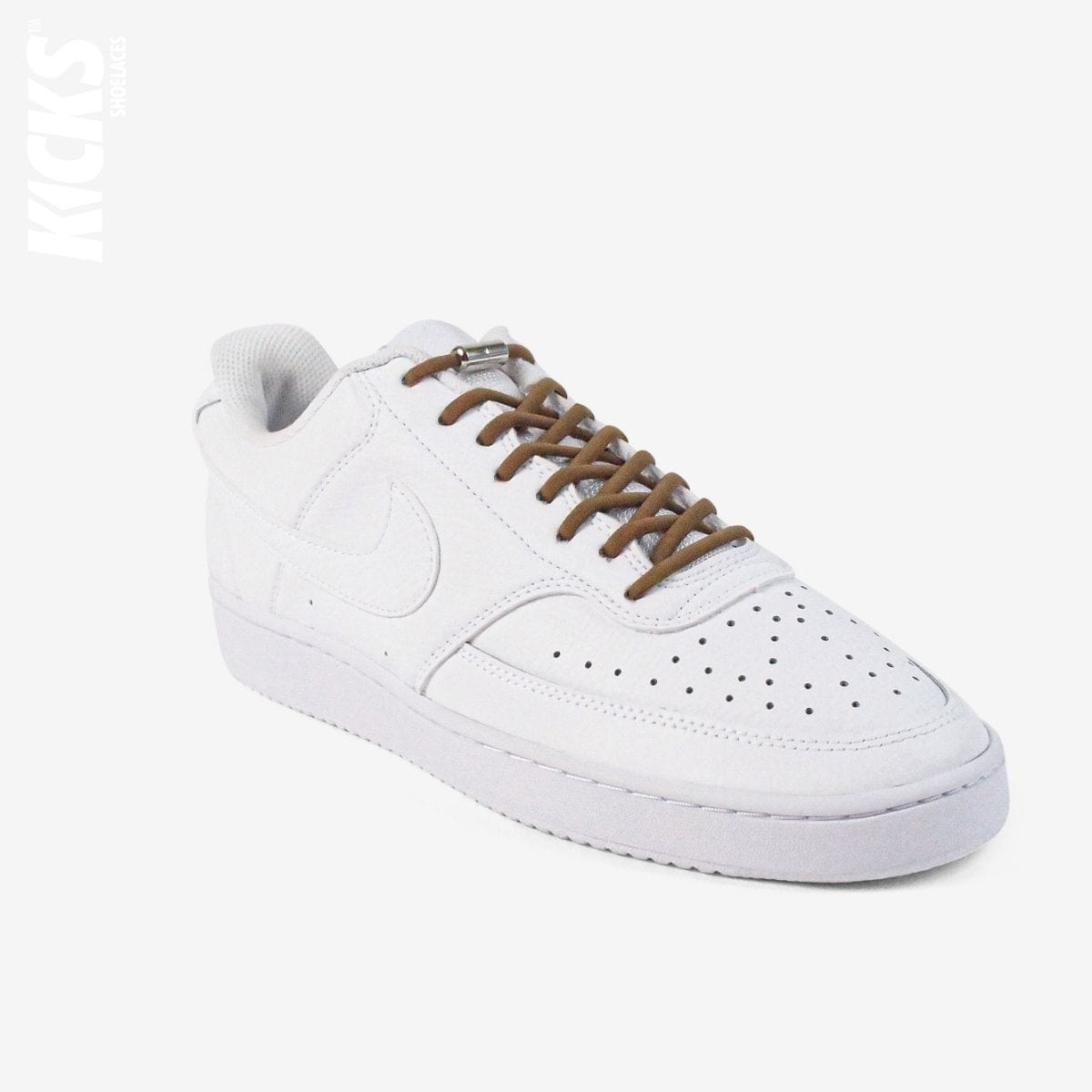 round-no-tie-shoelaces-with-brown-laces-on-nike-white-sneakers-by-kicks-shoelaces