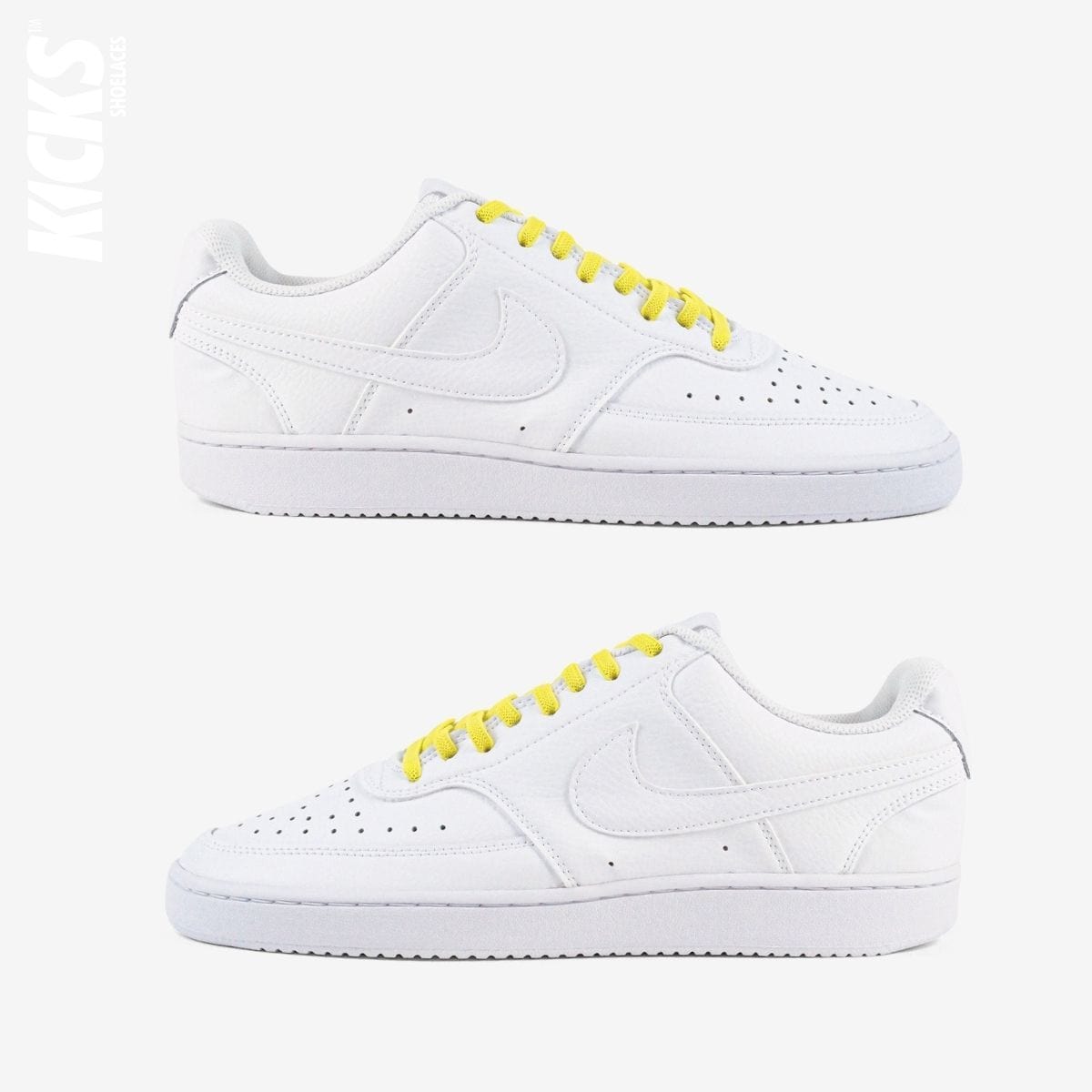 tieless-laces-with-yellow-laces-on-nike-white-sneakers-by-kicks-shoelaces
